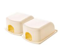 VICASKY 2 unidades anti descarga eléctrica alarma sobretensión, enchufe de alimentación, enchufe doble, topes, seguridad infantil, protección de esquinas, ABS, beige