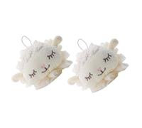 VICASKY 2 unidades de flores de cordero para baño, toalla de baño, toalla de baño, toalla de baño, toalla de baño, gel de ducha, exfoliante corporal, lavado de ducha para el cuerpo, tela