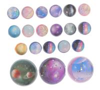 VICASKY 20 bolas de salto de estrella, bolas rebotadoras, juguetes antiestrés, pequeñas pelotas de saltar, pelotas de saltar sobre el tema del espacio, bolas de salto redondas, pelotas de saltar, masa
