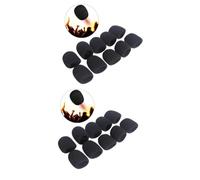 VICASKY 20piezas Fundas De Esponja Para Micrófono Parabrisas Negro Reemplazo Para Auriculares Compatible Micrófonos Estándar