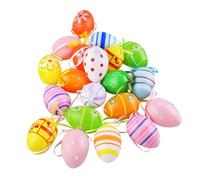 VICASKY 24piezas Huevos De Pascua Colgantes De Coloridos Decoraciones Para Fiesta De Pascua Estilo Mezclado Ornamentos Para Hogar