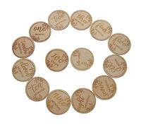 VICASKY 24piezas Tarjetas De Madera para Bebés Tarjetas De Mes De Nacimiento para Registros De Crecimiento y Fotografía Infantil