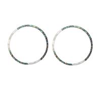 VICASKY 2juegos Incrustaciones De Agujero De Sonido Para Guitarra Roseta Curva De Concha De Abulón y Perla Blanca De Fácil Aplicación y Retiro Material Natural