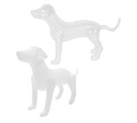 VICASKY 2pcs perro inflable perro blanco modelo animal muñeca juguetes para animales inflables figura animal para modelo inflable perro alisa ropa Dalmation PVC