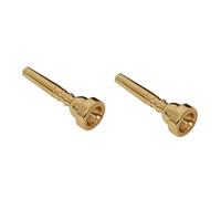 VICASKY 2piezas Boquilla De Trompeta De Cobre Dorada Repuesto Para Instrumentos Musicales Para Registros Altos y Trompetas