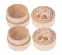 VICASKY 2piezas Caja De Almacenamiento De Madera Para Guardar Los Primeros Dientes Contenedor Para Dientes De Leche De Recién Nacido Estuche Para Recuerdos De Bebés