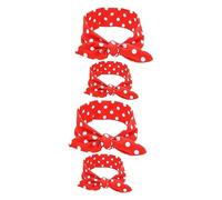 VICASKY 2piezas Diadema De Conejo Para Bebés y Niño Niña Estampado Conjunto De Accesorios Para Madre Hijo Turbante De Rojo Brillante Diseño De Orejas De Conejo