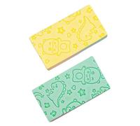 VICASKY 2piezas Esponjas Exfoliantes Limpiadoras de Ducha de Pva para Baño de Recién Nacidos Color Verde y Amarillo Herramienta de Limpieza para Shower