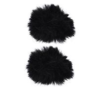 VICASKY 2piezas Funda De Felpa Prueba De Viento Funda Protectora Para Micrófono Para Ktv Antisalpicaduras Fabricada Material De Felpa Negro