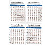 VICASKY 2piezas Guía De Entrenamiento De Acordes De Mandolín Diagrama De Acordes y Práctica Para Estudiantes y Profesores Grande Para Principiantes Material Resistente y Portátil