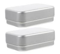 VICASKY 2piezas Jabonera De Baño De Aluminio Caja De Jabón Cuadrada con Tapa Almacenamiento De Jabón De Viaje para Camping Gimnasio y Ducha