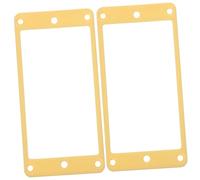 VICASKY 2piezas Marcos Para Pastillas De Guitarra Eléctrica Recambio Resistente Para Proteger Pickups Anillos Protectores Curvos Amarillo Compatible Con Guitarra Eléctrica