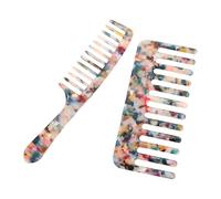 VICASKY 2piezas Peine de Dientes Anchos de Peine para Peluquería Profesional para Uso Casa Secos y Húmedos