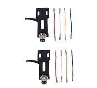 VICASKY 2piezas Soporte De Cabezal Para Tocadiscos Cables De Conexión Montaje Seguro y Estable Para Dj Color Negro