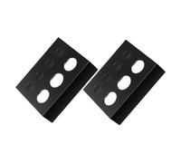 VICASKY 2piezas Soportes para Tinta de Tatuaje Bandeja de Pigmento de Metal Organizador de Orificios para Tienda de Tatuaje Negro