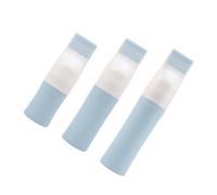 VICASKY 3 botellas de gel de sílice dispensador de jabón líquido botellas vacías botellas de viaje botellas dispensador de champú botella botella para viajes botella prensa pp azul