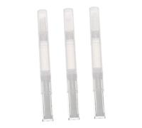 VICASKY 3 botellas vacías de brillo de labios botellas de muestra rellenables para el cuidado de los labios diseño transparente con cepillo para cosméticos y viajes
