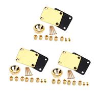 VICASKY 3 Juegos De Accesorios De Guitarra Profesional De Metal Placa De Mástil Para Guitarra Placa De Mástil De Guitarra Para Reemplazo Placa De Montaje De Mástil De Guitarra Dorada