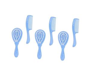 VICASKY 3 Juegos peine de champú para bebés kit de cosmetología salsa de tomate falsa cepillo de limpieza cepillo para limpiar la cabeza del bebé peine de bebé tómate un baño