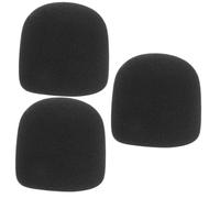 VICASKY 3 Piezas Cubierta De Esponja De Soplado Cubierta Para Micrófono Cubierta Del Parabrisas Del Micrófono Cubierta Protectora De Esponja De Micrófono Silenciador De Micrófono Black