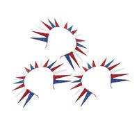 VICASKY 3 Piezas diadema estatua de la libertad Diadema patriótica para fiestas Accesorio para el cabello con diseño patriótico diademas de la independencia aros de pelo cosplay tela