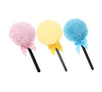 VICASKY 3 unidades de borla de polvo suelta, grande, portátil, reutilizable, para guardar polvo de belleza, soplo de polvo de plástico