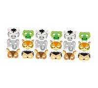 VICASKY 36 mascarillas de animales de alto rendimiento, de papel, regalos para invitados, disfraz de animales para niños, ropa infantil, disfraz, máscaras de animales, suministros de fiesta