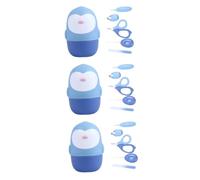VICASKY 3juegos Cuidado De Uñas Para Bebés Kit De Manicura y Pedicura Tijeras Cortaúñas y Cucharilla Led Para Recién Nacidos y Niño Niña Pequeños Azul Púrpura