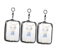 VICASKY 3piezas Bolsa De Exhibición Transparente Para y Figuras Almacenamiento Portátil Con Llaveros Funda De Pvc Mediana Para Coleccionistas y Decoración