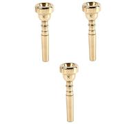 VICASKY 3piezas Boquilla De Trompeta De Metal Chapada Principiantes y Profesionales Diseño Único Tono y Para Entusiastas Música