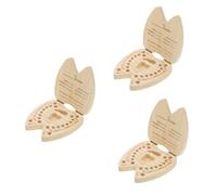 VICASKY 3piezas Caja De Recuerdos Para Dientes De Leche Organizador De Dientes Para Niño Niña Etiquetas y Compartimentos Para Almacenar Cordones Umbilicales y Pelitos De Niño Niña