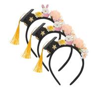 VICASKY 3piezas Diadema de Graduación Sombrero de Doctorado Mini Birrete para Fiestas Ceremonias y Decoraciones de Jardín de Infantes