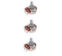 VICASKY 3piezas Potenciómetro Bk De Eje Dividido y Estriado Para Guitarra Eléctrica Audio Taper Para Reemplazo y Mejora De Controles De Volumen Resistencia Total De Ohm