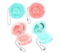 VICASKY 4 cajas para pintalabios, estuche transparente para brochas de maquillaje, organizador de maquillaje con tapa, recipiente vacío de plástico
