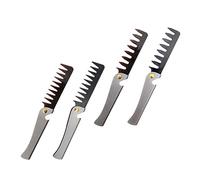 VICASKY 4 peines plegables para el cabello para hombres, cepillo de cuidado del cabello para tipos de cabello para viajes con dientes grandes y pequeños, resistente y duradero