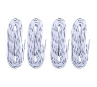 VICASKY 4 Piezas Cordones Resistentes para Patines Hielo Hockey sobre Encerados de al Frío Rotura, de Algodón Blanco, Ideales para Adultos Deportes