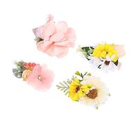 VICASKY 4 piezas de clips de pelo de flores para niñas piezas elegantes accesorios para el cabello para fiestas de cumpleaños bodas y ocasiones especiales para princesas pequeñas