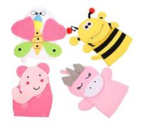 VICASKY 4 Piezas Guantes Para Fregar Toallas De Baño Para Bebés Toallitas De Baño Toalla De Baño De Bebé Toallita De Baño Para Bebé Niño Lavado De Cuerpo Algodón Compuesto Lindo