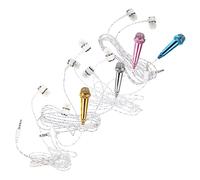 VICASKY 4 Piezas Mini Micrófono para Teléfono Inteligente Micrófono Portátil para Cantar y Grabar Miniatura para Ktv y Fiestas Casa