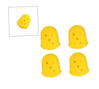 VICASKY 4 Piezas pulgar de guitarra de silicona instrumentos guitarra eléctrica protector de puntas de los dedos protectores de dedos para ukelele cubre dedos de guitarra Yellow