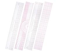 VICASKY 4 Piezas Regla de Costura de Pvc Flexible para Patrones y Ropa, Herramienta Precisa para Diseñadores y Entusiastas DIY en Costura y Acolchado