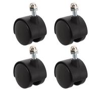 VICASKY 4 Piezas Ruedas Giratorias Negro M8 de Aceite para Radiador | Hierro y Plástico, Movimiento Silencioso y Suave, Base Reforzada Borde de Goma para Uso