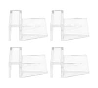 VICASKY 4 Piezas Soporte para Acuario Clip de Plástico, Fácil Fijación, | Instalación sin Herramientas, para Tapa de Vidrio y Borde de Tanque, Uso Doméstico en Acuarios