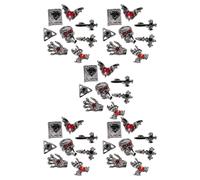 VICASKY 40 Adornos para Uñas de Halloween en Aleación Retro Estilo Punk Gótico 40 Piezas Decoración 3D para Manicura DIY con Cruces Murciélagos y Calaveras Accesorios Creativos para