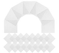 VICASKY 40 Piezas Lámina de Malla de Plástico Cuadrada para Bordado de Punto de Cruz, 8x8 Cm, Material Plástico Blanco, Diseño Versátil para Manualidades y Decoración Familiar