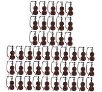 VICASKY 45 juegos de miniviolines modelos de decoración navideña para el hogar, bodas y proyectos de manualidades, aspecto de madera para ideas creativas y promoción infantil