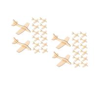 VICASKY 48 aviones de madera, modelo de avión inacabado, para manualidades, avión de madera, juguete para colorear, pequeño avión, manualidades, aviones inacabados, manualidades para niños, bricolaje