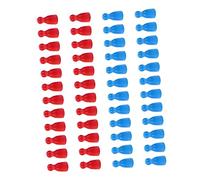 VICASKY 48piezas Damas De Madera De Ajedrez Forma Humana para Mesa Accesorios para Jugar Casa