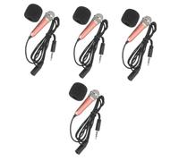 VICASKY 4juegos Micrófono Miniatura Portátil para Karaoke y Grabación De Audio Compatible Teléfonos y Laptops para Podcasting y Streaming