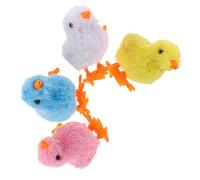 VICASKY 4pcs Pascua Mini Chick Aufziehen Mini Pollchen Plüsch Little Chick Fluffy Chick Fuzzy Osterkorb Stuffers Party Favor Dekoration Dekoration